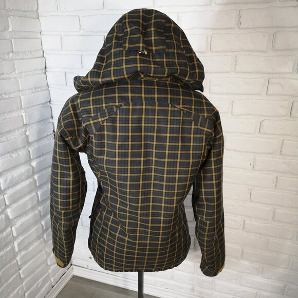 Helly Hansen Ladies Size Small Black & Gold Check Full Zip Snowboard Jacket - Picture 13 of 16